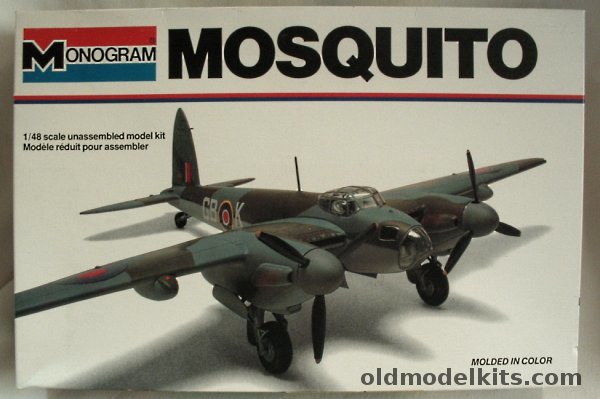 Monogram 1/48 De Havilland Mosquito - N.F.II / Mk.IV / F.B.VI / II White Box Issue, 5408 plastic model kit